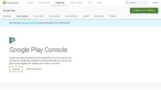 Google Play Console - Android Developers