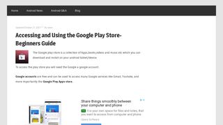 Accessing and Using the Google Play Store- Beginners Guide