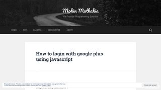How to login with google plus using javascript – Mohin Mathakia