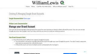 How To Create & Manage Google Brand Accounts | William Lewis ...