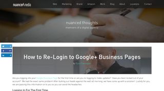 Login to Google+ Business Pages: How to Re-Login - Nuanced Media