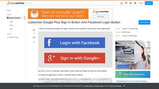 customize Google Plus Sign in Button And Facebook Login Button ...