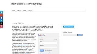 Having Google Login Problems? (Android, Chrome, Google+, OAuth ...