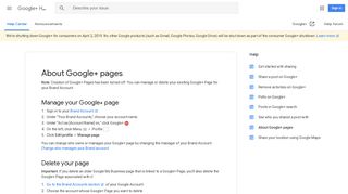 About Google+ pages - Google+ Help - Google Support