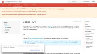 Google+ API | Google+ Platform for Web | Google Developers
