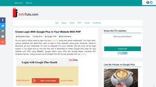 Create Login With Google Plus in Your Website With PHP - InfoTuts