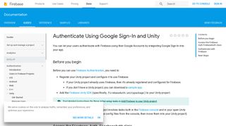 Authenticate Using Google Sign-In and Unity | Firebase