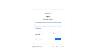 Google Slides: Sign-in