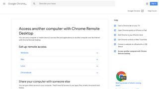 Access another computer with Chrome Remote Desktop - Computer ...