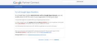 Google Apps Reseller Access - Welcome to Google Partner Connect