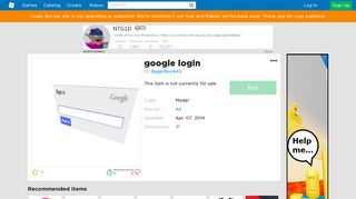 google login - Roblox