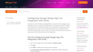 Configuring Google Single Sign-On Integration with SAML ...