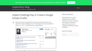 Impact Challenge Day 3: Create a Google Scholar Profile - Impactstory ...