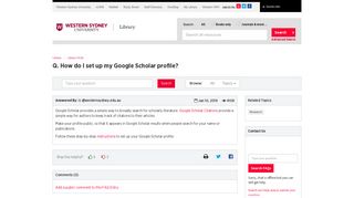 How do I set up my Google Scholar profile? - Library FAQs