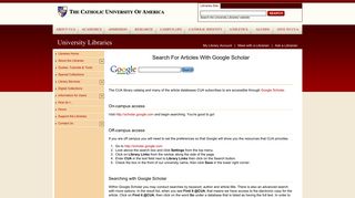 Search for Articles With Google Scholar - University Libraries