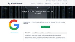 Google Scholar - Maastricht University Library