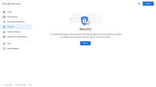 Security - Google Account