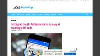 Setting up Google Authenticator is as easy as scanning a QR code