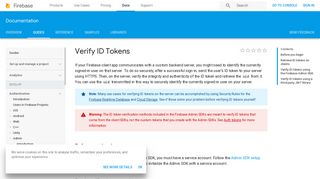 Verify ID Tokens - Firebase - Google