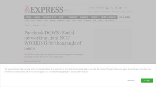 Facebook DOWN: Social networking giant NOT WORKING for ...