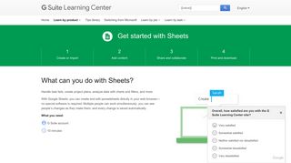Google Sheets: Get Started | Learning Center | G Suite