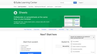 Google Sheets | Learning Center | G Suite