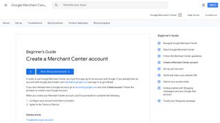 Create a Merchant Center account - Google Merchant Center Help