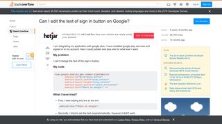 Can I edit the text of sign in button on Google? - Stack Overflow