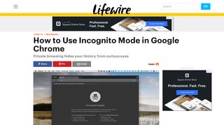 How to Use Incognito Mode in Google Chrome - Lifewire
