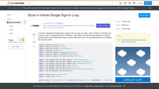 Stuck in Infinite Google Sign-In Loop - Stack Overflow