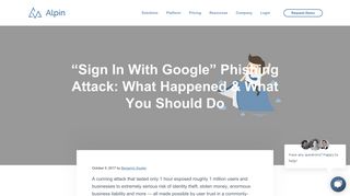 “Sign In With Google” Phishing Attack: What Happened & What You ...