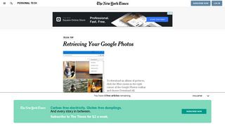 Retrieving Your Google Photos - The New York Times