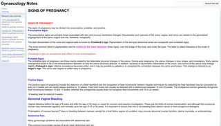 SIGNS OF PREGNANCY - Gynaecology Notes - Google Sites