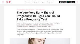 Very Very Early Signs of Pregnancy: 10 Signs You Should Take a Test