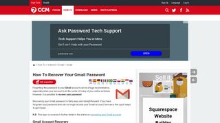 How To Recover Your Gmail Password - Ccm.net