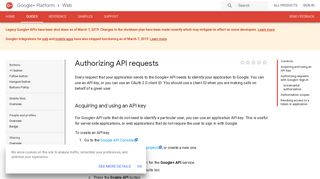 Authorizing API requests | Google+ Platform for Web | Google ...