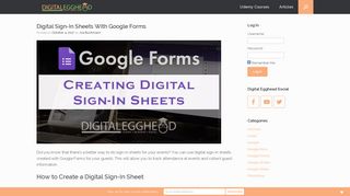 Digital Sign-In Sheets With Google Forms - Digital Egghead