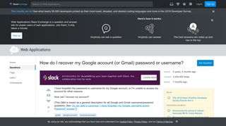 How do I recover my Google account (or Gmail) password or username ...