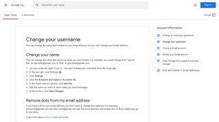 Change your username - Gmail Help - Google Support