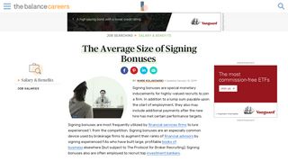 The Average Size of Signing Bonuses - The Balance Careers