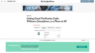 Getting Gmail Verification Codes Without a Smartphone, or a Phone at