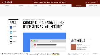 Google Chrome Now Labels HTTP Sites as 'Not Secure' | WIRED