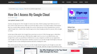 How Do I Access My Google Cloud - Solve Your Tech