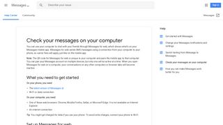 Check your messages on your computer - Google Support