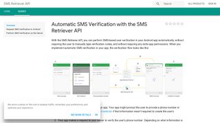 Automatic SMS Verification with the SMS ... - Google Developers