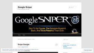 google sniper 2 login | Google Sniper