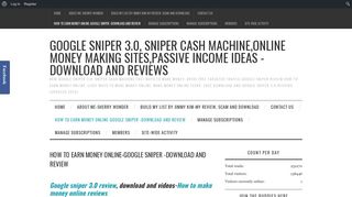 How to Earn Money Online-Google Sniper -Download and review ...