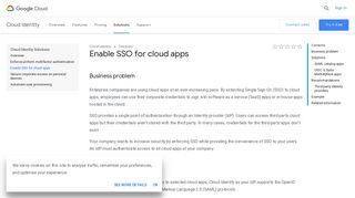 Enable SSO for cloud apps | Cloud Identity | Google Cloud