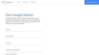 Google Station - Form