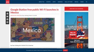Google Station free public Wi-Fi launches in Mexico | Wi-Fi NOW Events